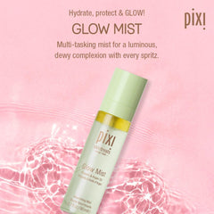 Pixi Glow Mist rostro: aplicación suave para fijar maquillaje y realzar el brillo