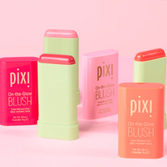 Pixi On-the-Glow Blush Juicy textura cremosa para piel suave.