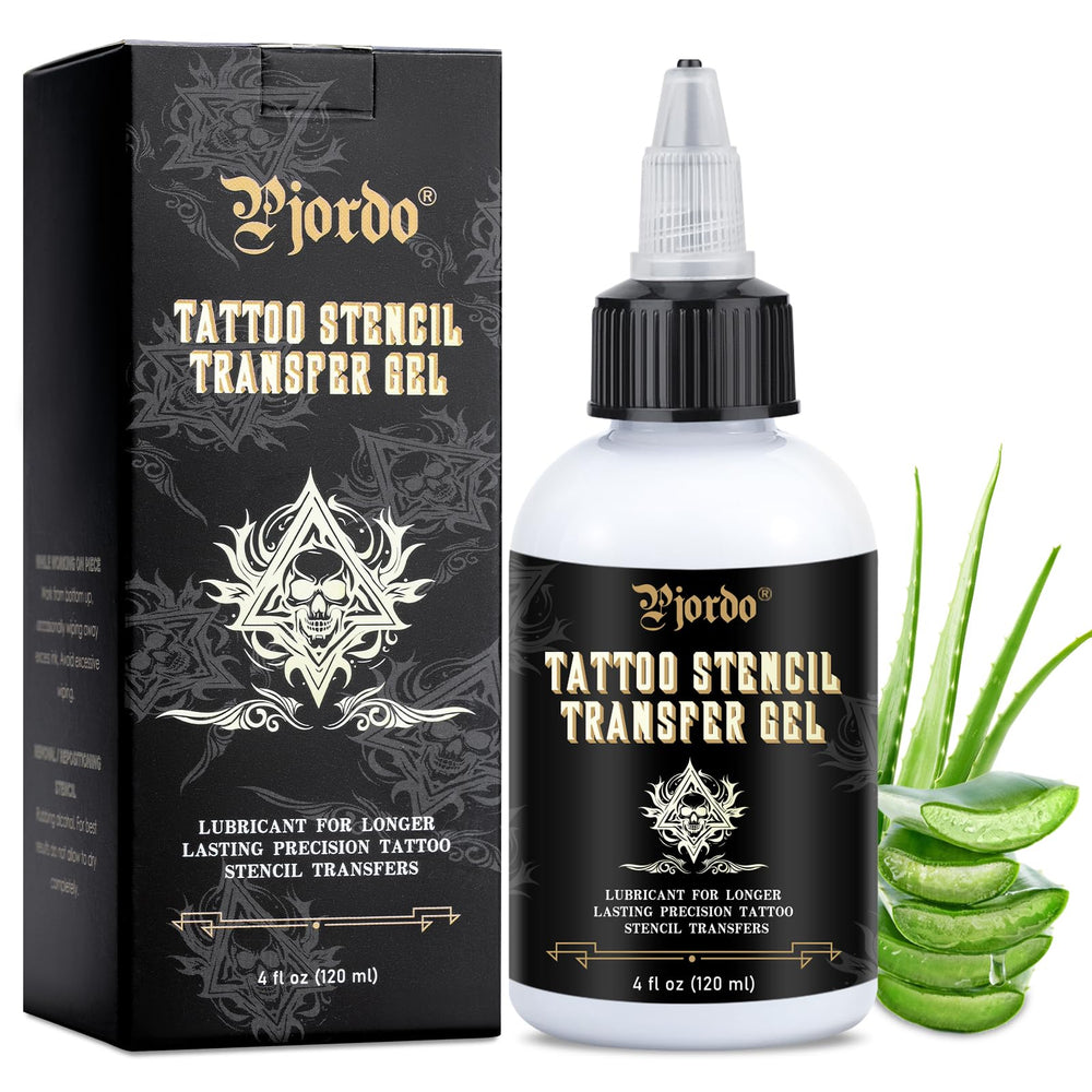 Pjordo gel de transferencia en piel, trazos claros para tatuaje