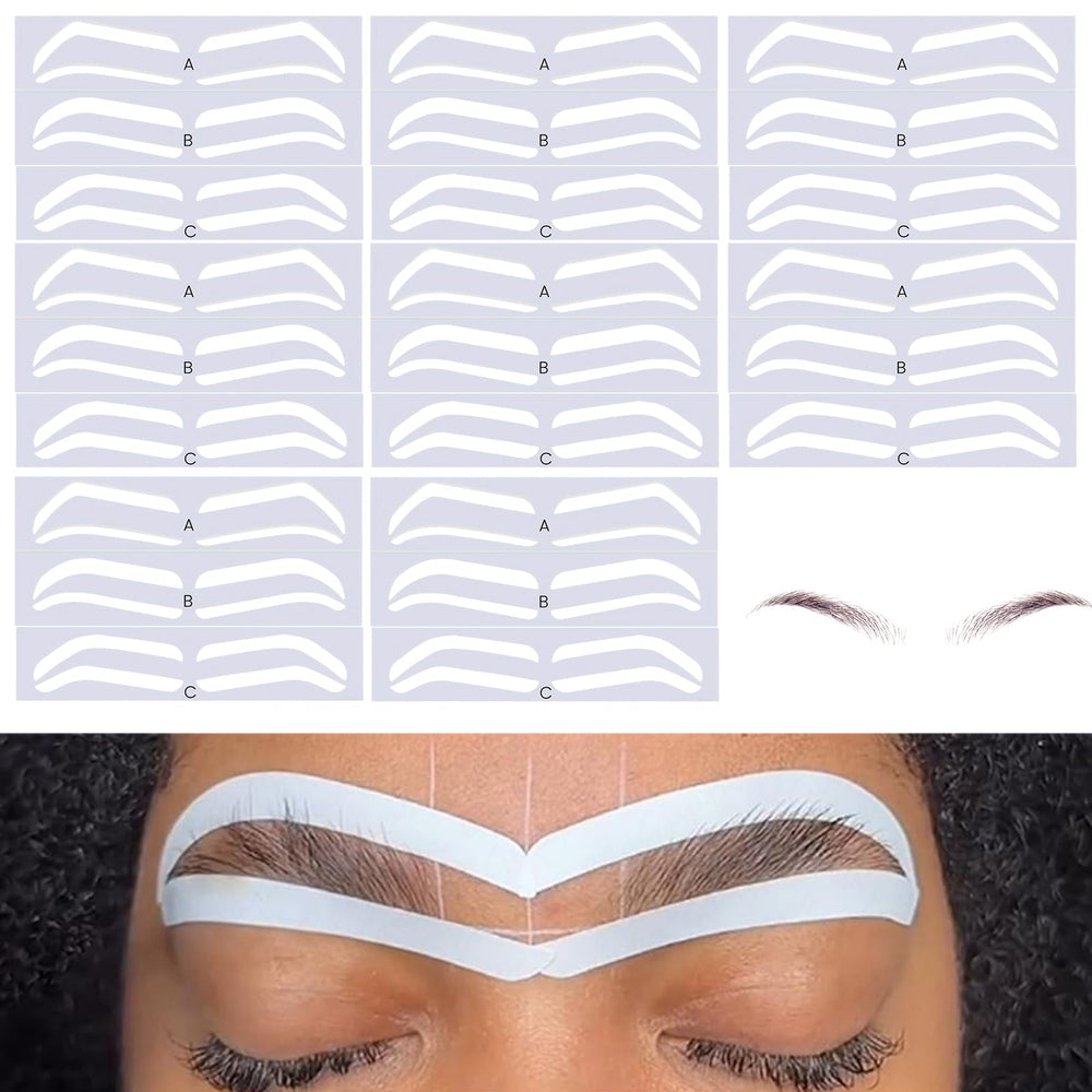 PKRFCJ plantillas de cejas 24 pares para delineado preciso