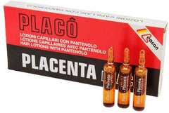 Placenta Placo, etiqueta frontal: identifica el producto para el cuidado capilar.