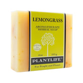 Plantlife Jabón Barra Lemongrass envase, piel suave y aroma vigorizante.