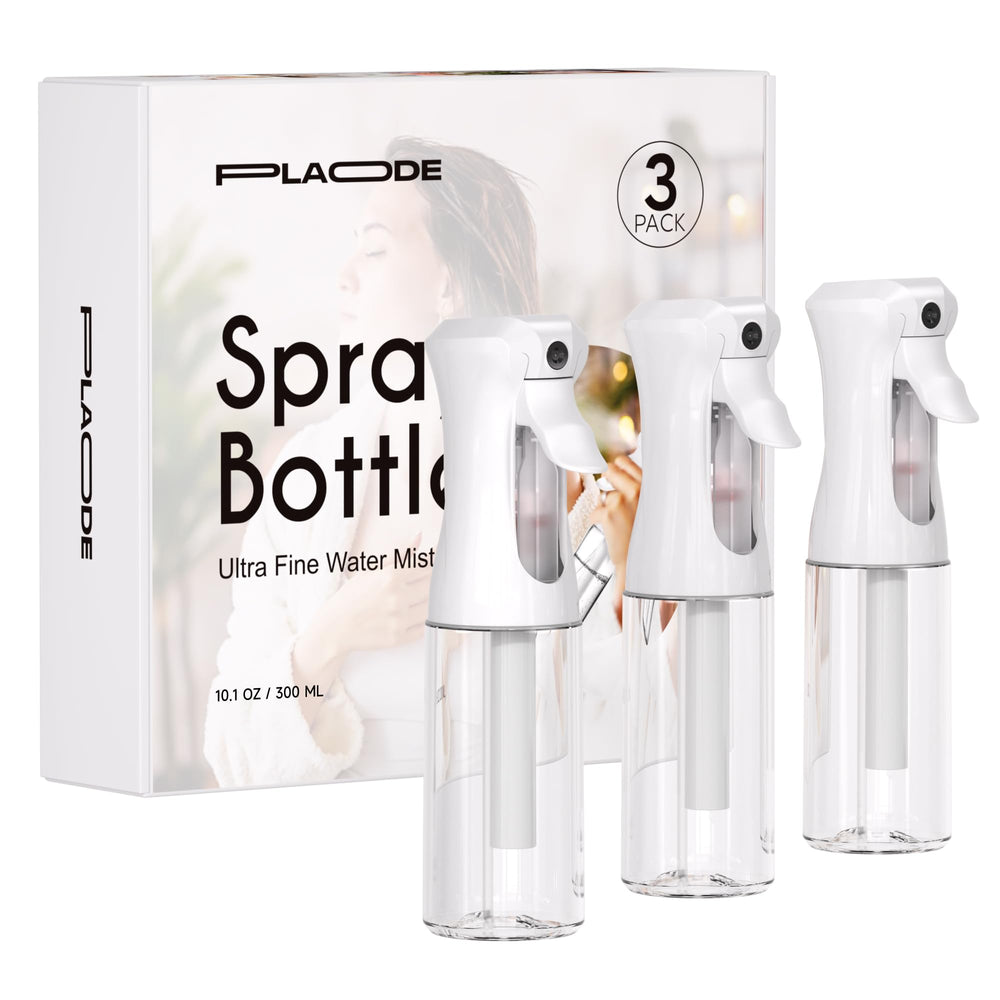 Pack Plaode de tres botellas spray continuo para peinado suave y uniforme.