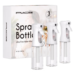 Pack Plaode de tres botellas spray continuo para peinado suave y uniforme.