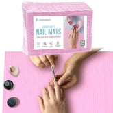 Tapete PlastCare USA para uñas rosa: protege la mesa durante manicuras