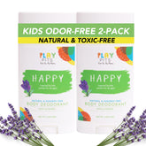 Play Pits HAPPY lavender scent bottle for calm, fresh kids.