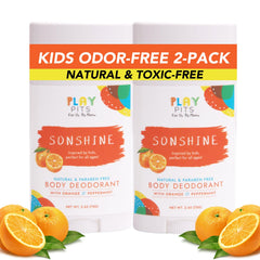 Sonshine de Play Pits: botella frontal con aroma cítrico suave