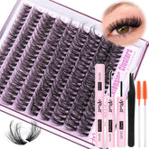 Kit Pleell de extensiones esponjosas para pestañas, fácil aplicación DIY suave.