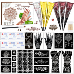 PllusJoys kit de plantillas de tatuaje temporal para diseños detallados