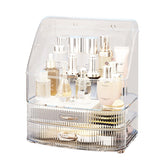 Plukers Organisateur maquillage avec couvercle transparent pour repérer rapidement les produits.