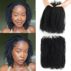 Poetically Afro Kinky bulk: cabello humano natural para un look auténtico y duradero.