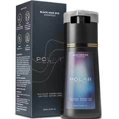 Polar Hair Care: botella de tinte negro para uso casero, cobertura rápida de canas.