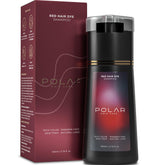 POLAR HAIR CARE – Shampooing colorant rouge pour cheveux gris, couverture rapide et naturelle.