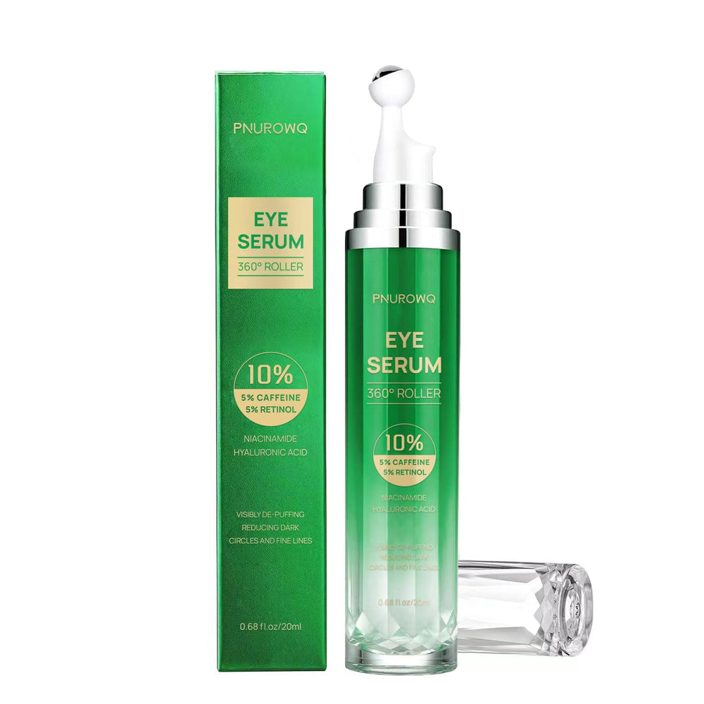 POLXAMA suero de ojos cafeína retinol, rodillo 360 para ojeras y líneas finas