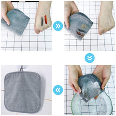 POLYTE toallitas microfibra absorbentes para retirar impurezas con agua.