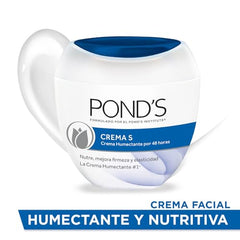 POND'S Crema S, textura ligera para uso diario en piel.