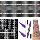 Ponhey marcas temporarias para piel en 36 colores para diseños temporales.