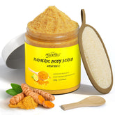 POP MODERN.C Exfoliante corporal curcuma-vitamina-c, lufa frente para piel suave.
