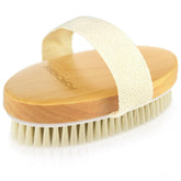 POPCHOSE cepillo corporal en seco con cerdas naturales para exfoliación suave