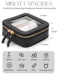 Popvibe bolso maquillaje compacto, ideal para bálsamo labial y accesorios diarios