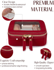 Popvibe neceser cosméticos transparente con cremallera para viaje y organización.