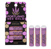 Portland Bee Balm Lavanda en empaque compacto, ideal para viaje diario.