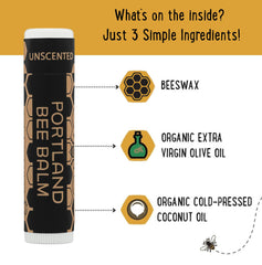Tube baume levres Portland Bee Balm pour une application propre