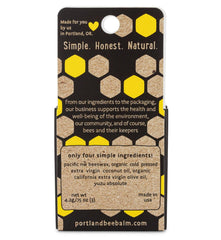 Yuzu Citrus de Portland Bee Balm, aroma cítrico revitalizante para labios.