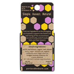 Portland Bee Balm yuzu citrus lip balm tube with light citrus aroma
