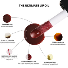 Pound Cake Cake Theory hydrating lip oil delivers lasting moisture and soft lips.