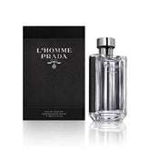 Prada L'Homme agua de toilette, frasco elegante para uso diario.