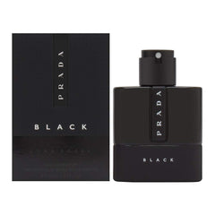 Prada Luna Rossa Black, botella, aroma oriental amaderado ideal para hombres en noches sofisticadas