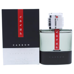 Prada Luna Rossa Carbon para hombre, botella frontal, aroma versátil para cualquier ocasión.