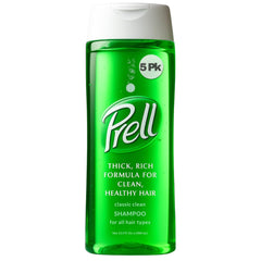 Botella de Prell Original Green Shampoo, limpieza clara para el lavado diario