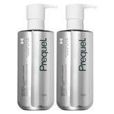 Prequel Gleanser bottle front showing unscented, hydrating formula for sensitive and dry skin.