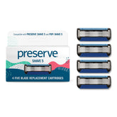 Preserve Shave 5: hojas cerámicas para deslizamiento suave y cómodo.
