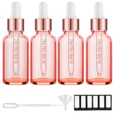 PrettyCare botellas rosadas 30ml con gotero para dosificar aceites.