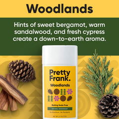 Aroma Woodlands con bergamota y ciprés para uso diario.