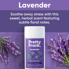 Pretty Frank desodorante lavanda, textura cremosa al deslizarse durante la aplicación.