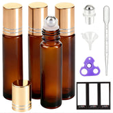 PrettyCare botella rodillo 10 ml en vidrio ámbar para protección UV y uso diario.