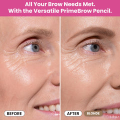 Fórmula resistente al agua de Prime Prometics PrimeBrow Pencil, acabado duradero.
