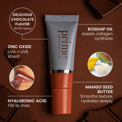 Hidratación intensa para labios secos con PrimeLip SPF 35.