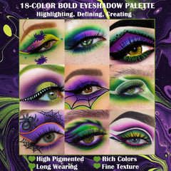 Prism Makeup Paleta Gothic púrpura mate para delineados intensos