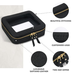 Prite bolsa cosméticos transparente para viaje resistente al agua y fácil limpieza