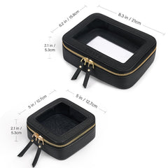 Prite bolsa de maquillaje transparente con cierre dorado para estilo seguro