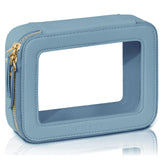 Prite bolsa de maquillaje transparente para localizar productos al instante.