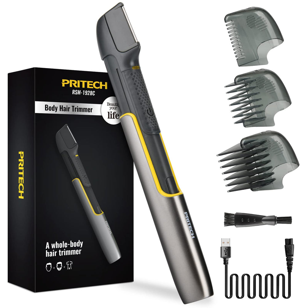 PRITECH recortador de vello corporal con brazo extensible facilita el alcance en la espalda