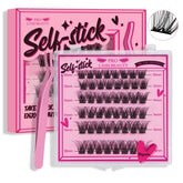 PRO LASHBEAUTY Begonia 10-18mm, conjunto de pestañas cluster para volumen natural