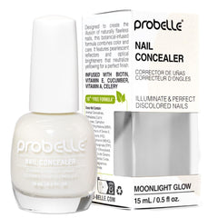 Probelle iluminador de uñas, frasco con brillo, neutraliza el amarillo.