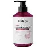 ProBliva onion and biotin shampoo bottle front promotes healthier-looking hair.